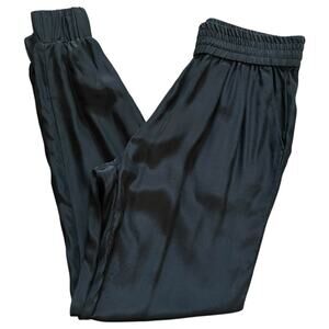 Emerson Thorpe Women’s Size XS Black Silk Emilia Joggers Pants